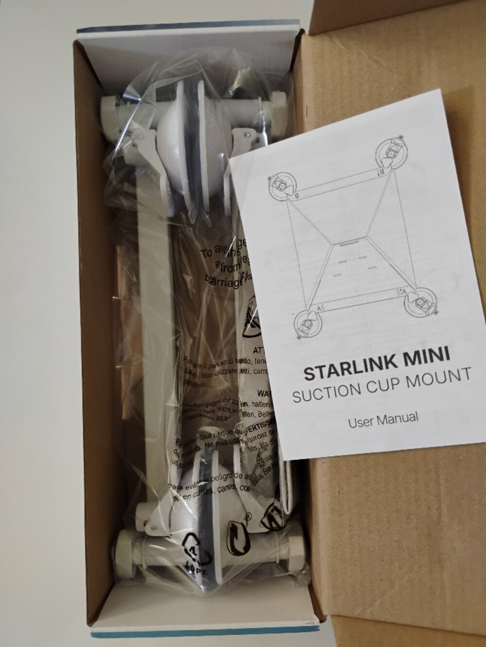 Mounting Kit For Starlink Mini Car Windows Sunroof Mount Suction Cup White